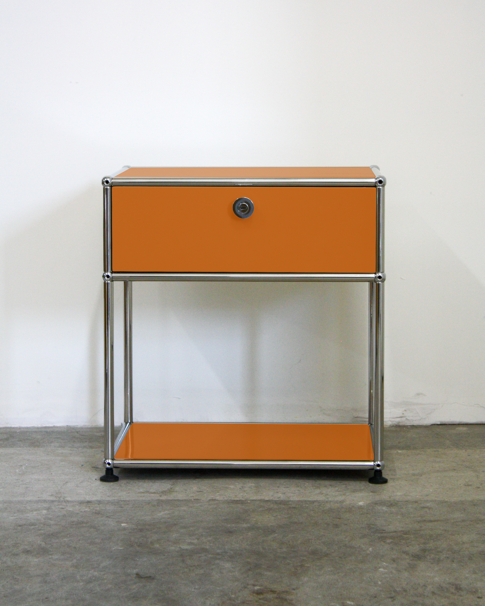 Nightstand with Drawer - Stainless Steel