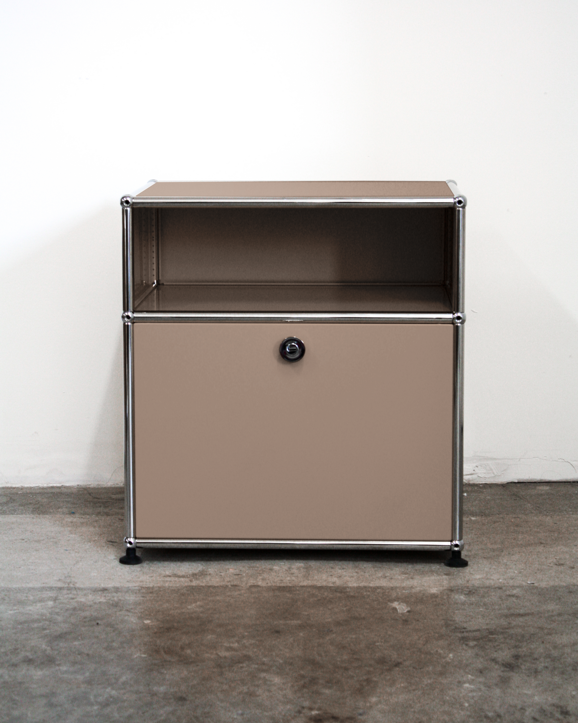 Nightstand With Storage - Stainless Steel