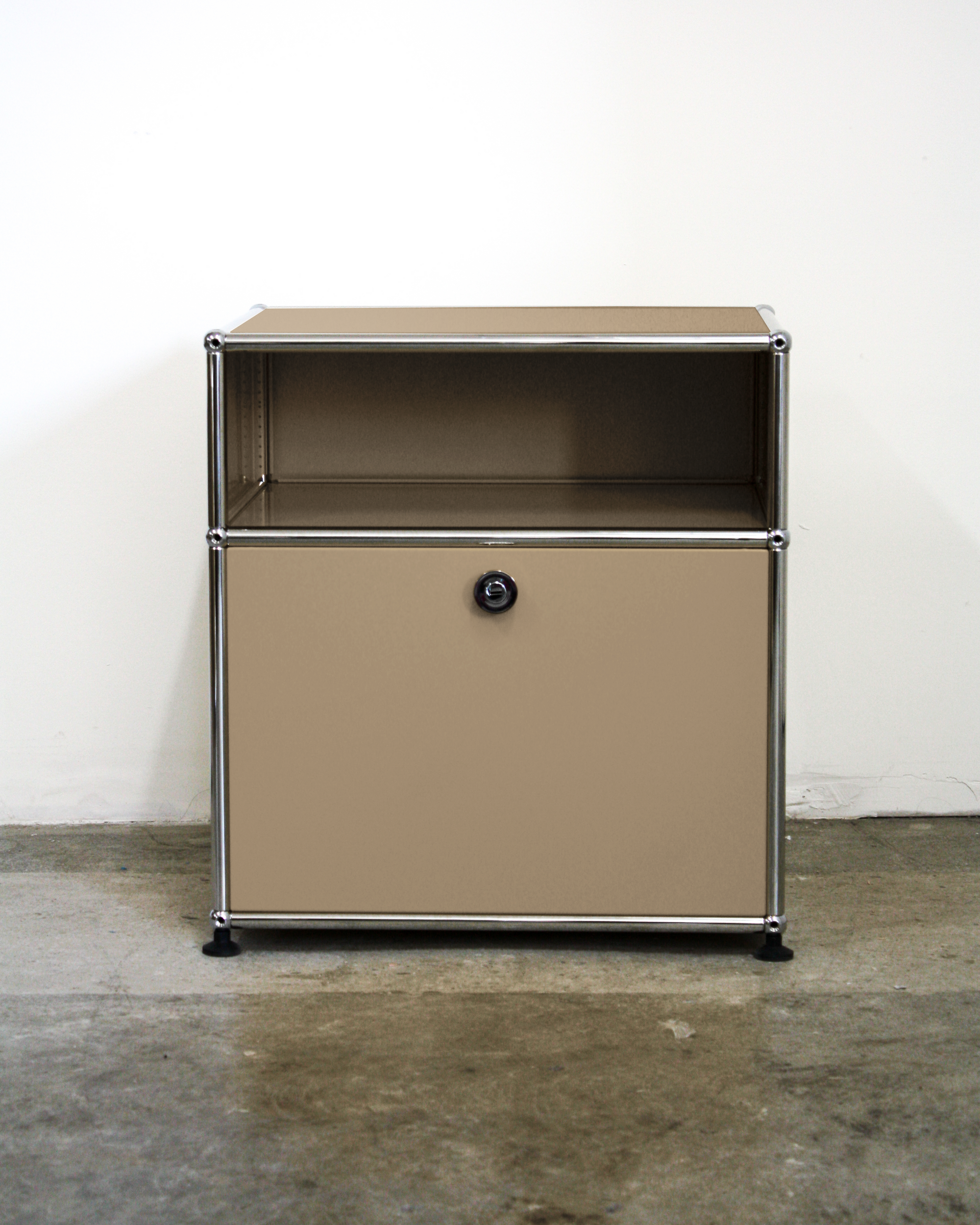 Nightstand With Storage - Stainless Steel