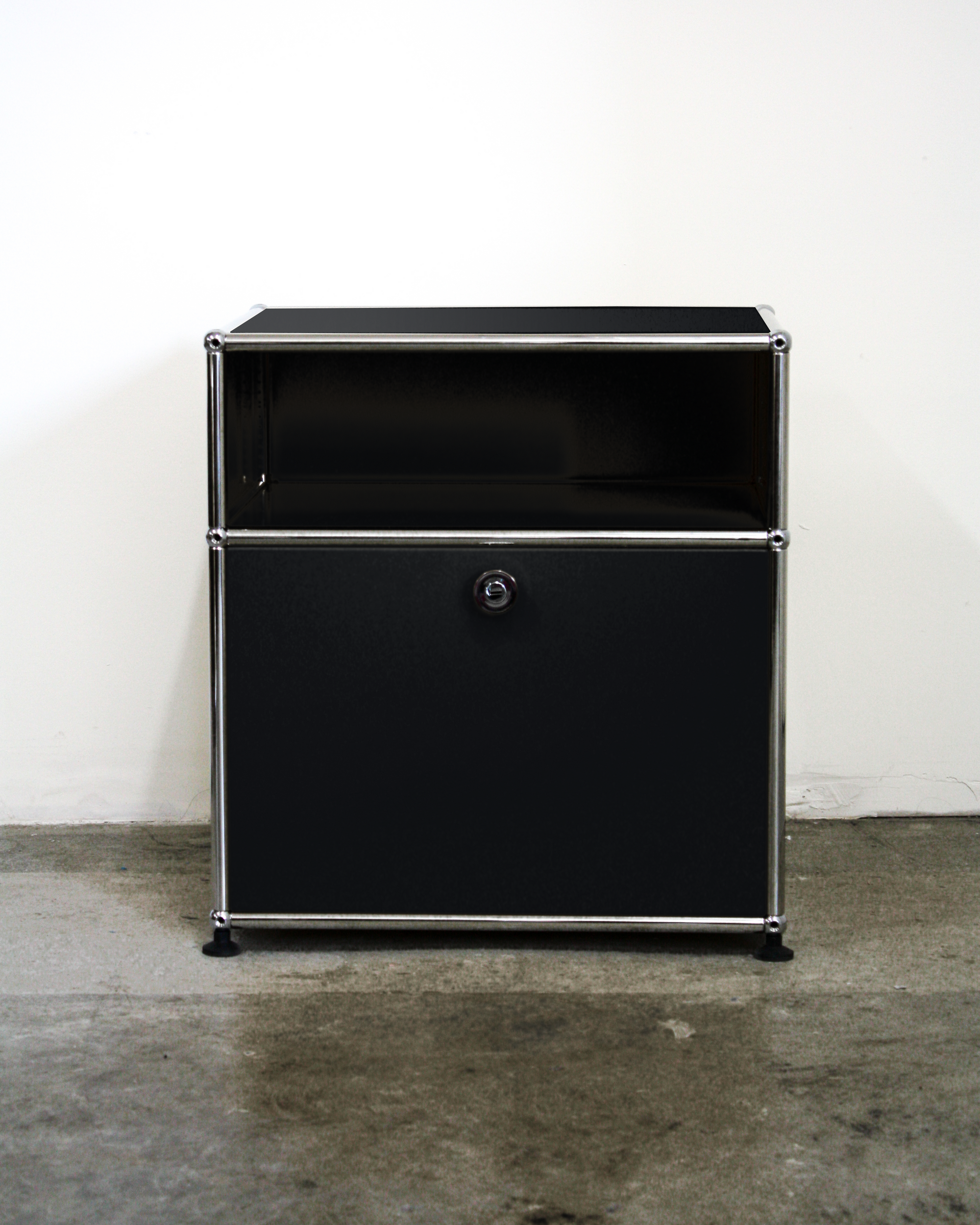 Nightstand With Storage - Stainless Steel