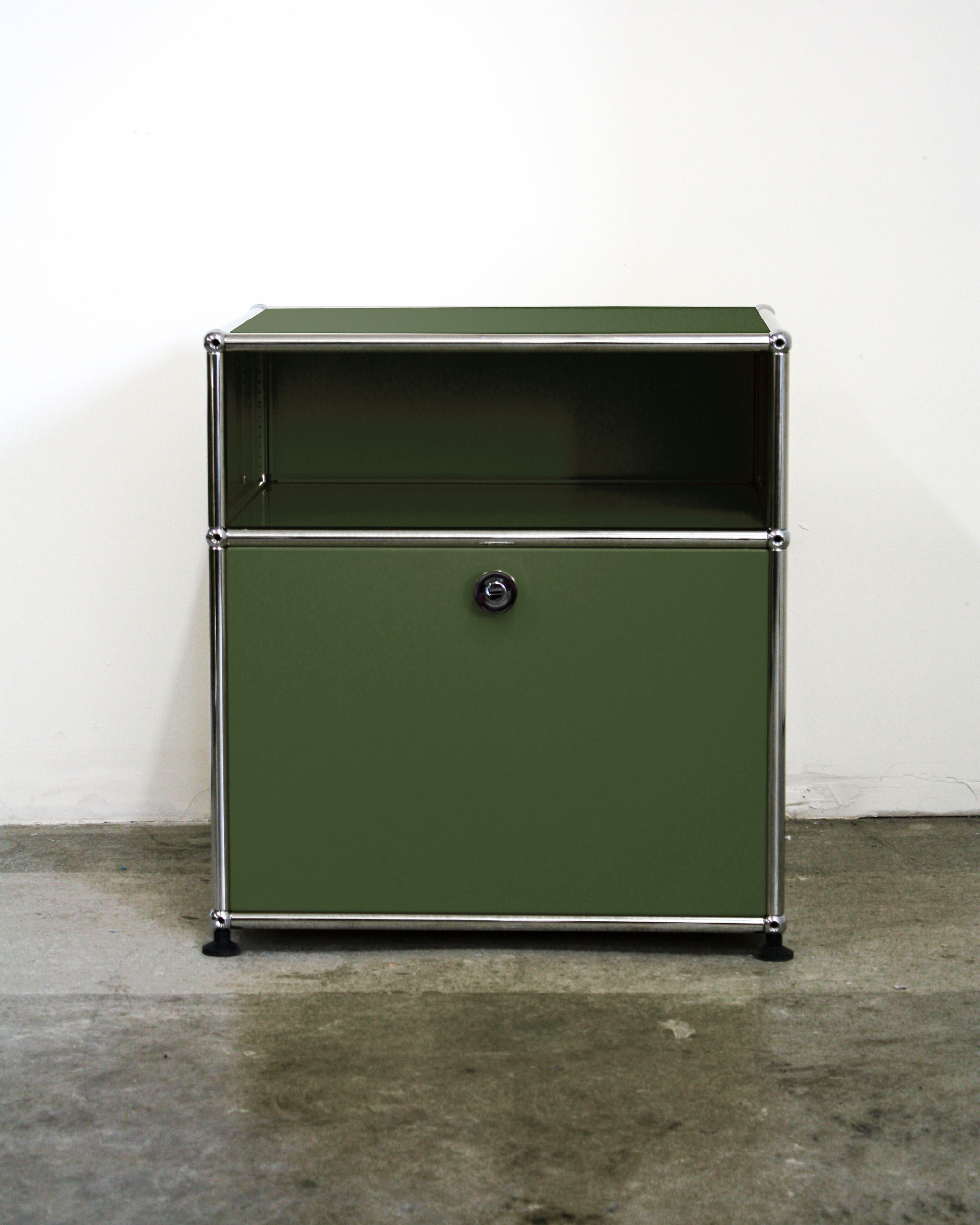Nightstand With Storage - Stainless Steel