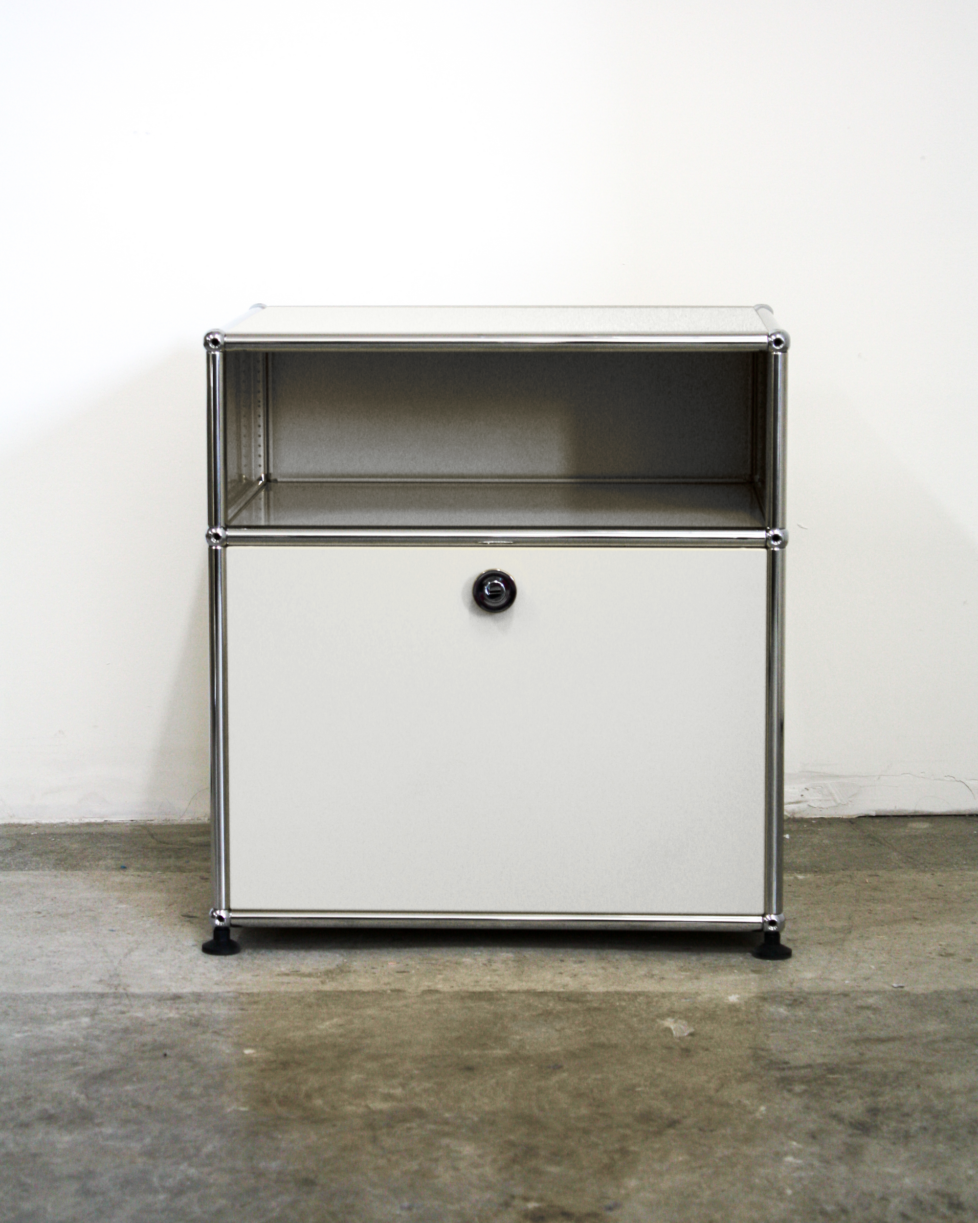Nightstand With Storage - Stainless Steel
