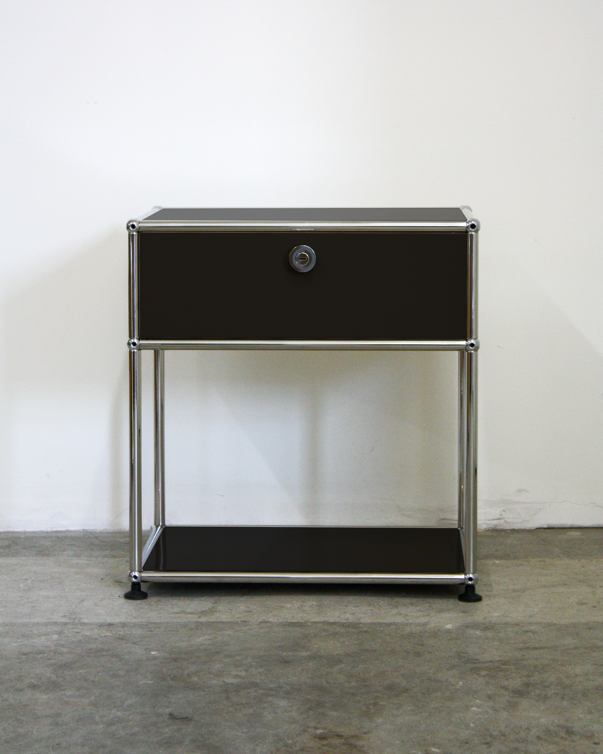 Nightstand with Drawer - Stainless Steel