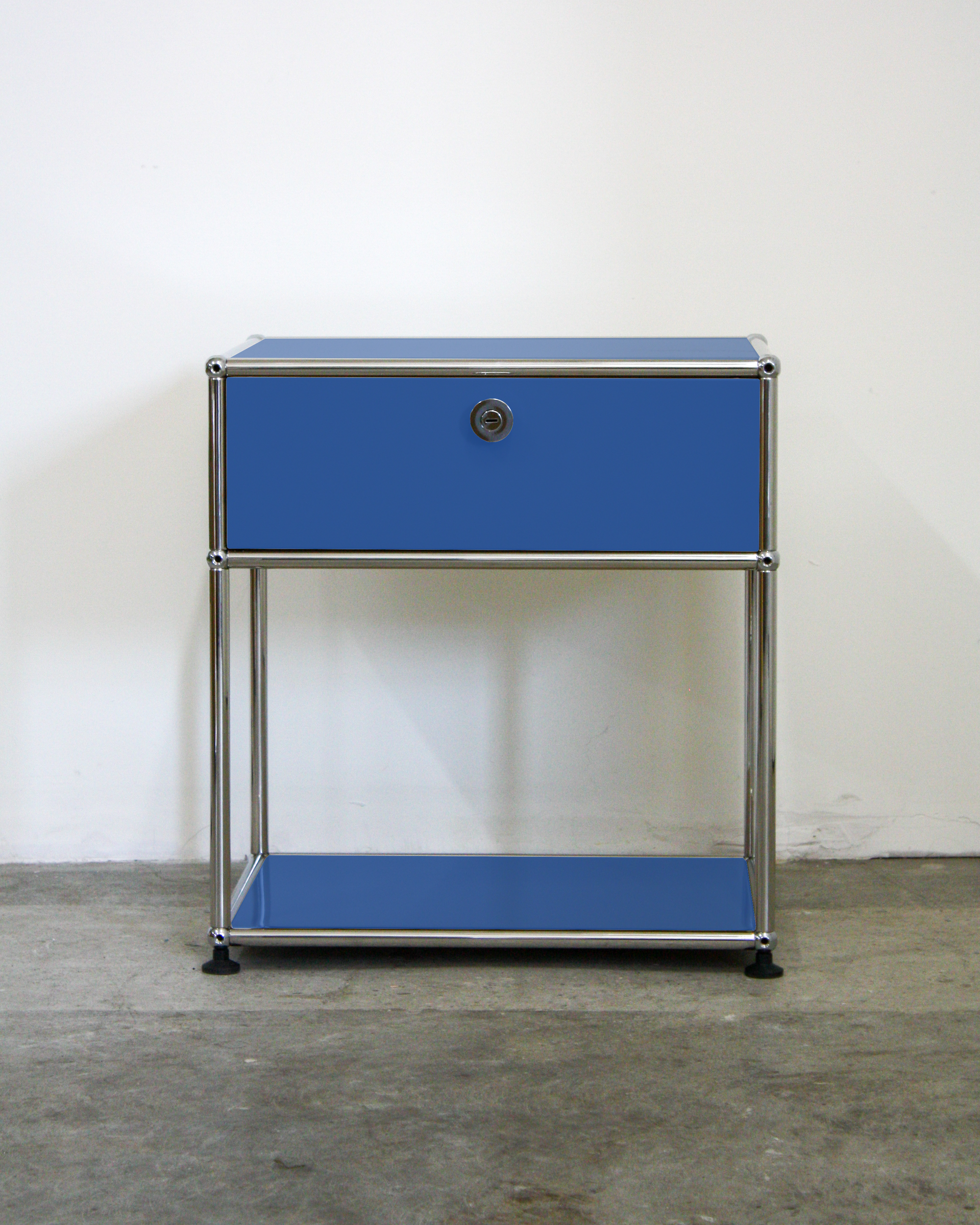 Nightstand with Drawer - Stainless Steel