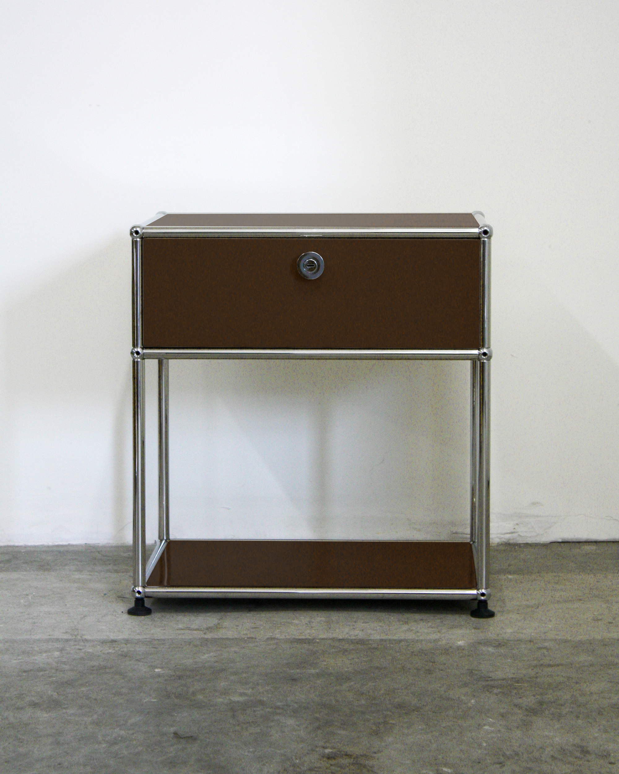 Nightstand with Drawer - Stainless Steel