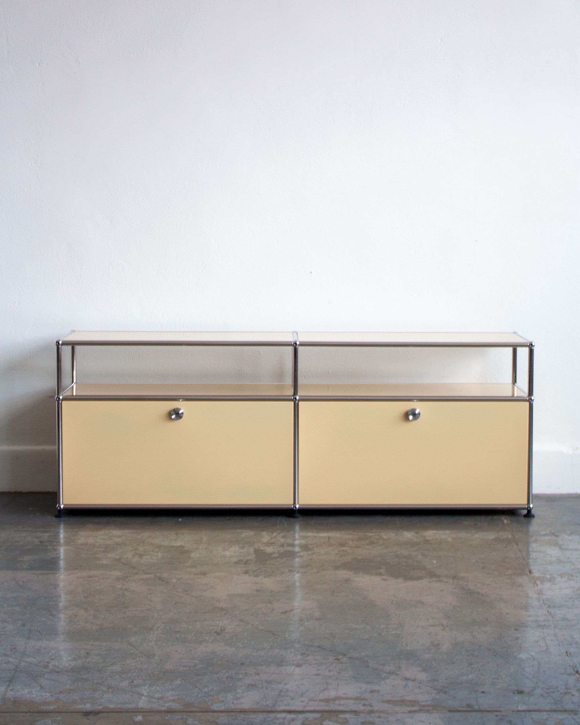 2-Panel Display Media Console - Stainless Steel
