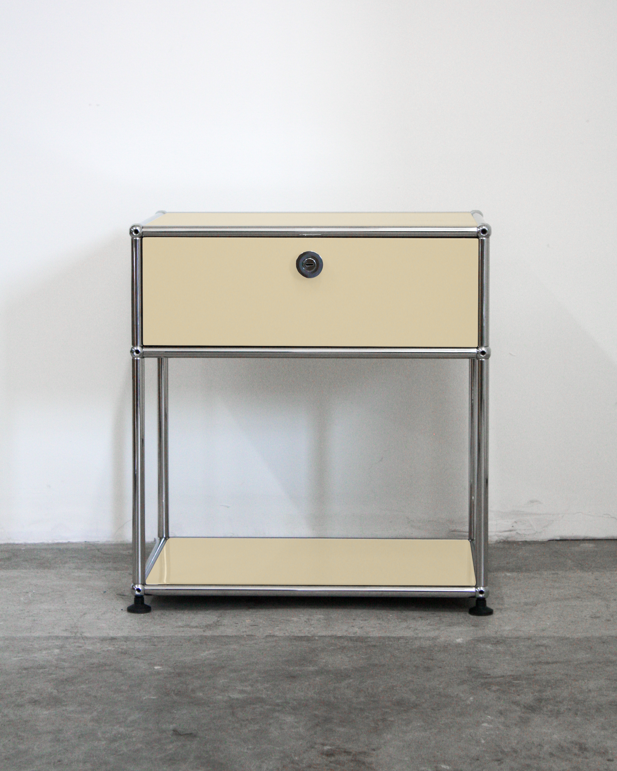 Nightstand with Drawer - Stainless Steel