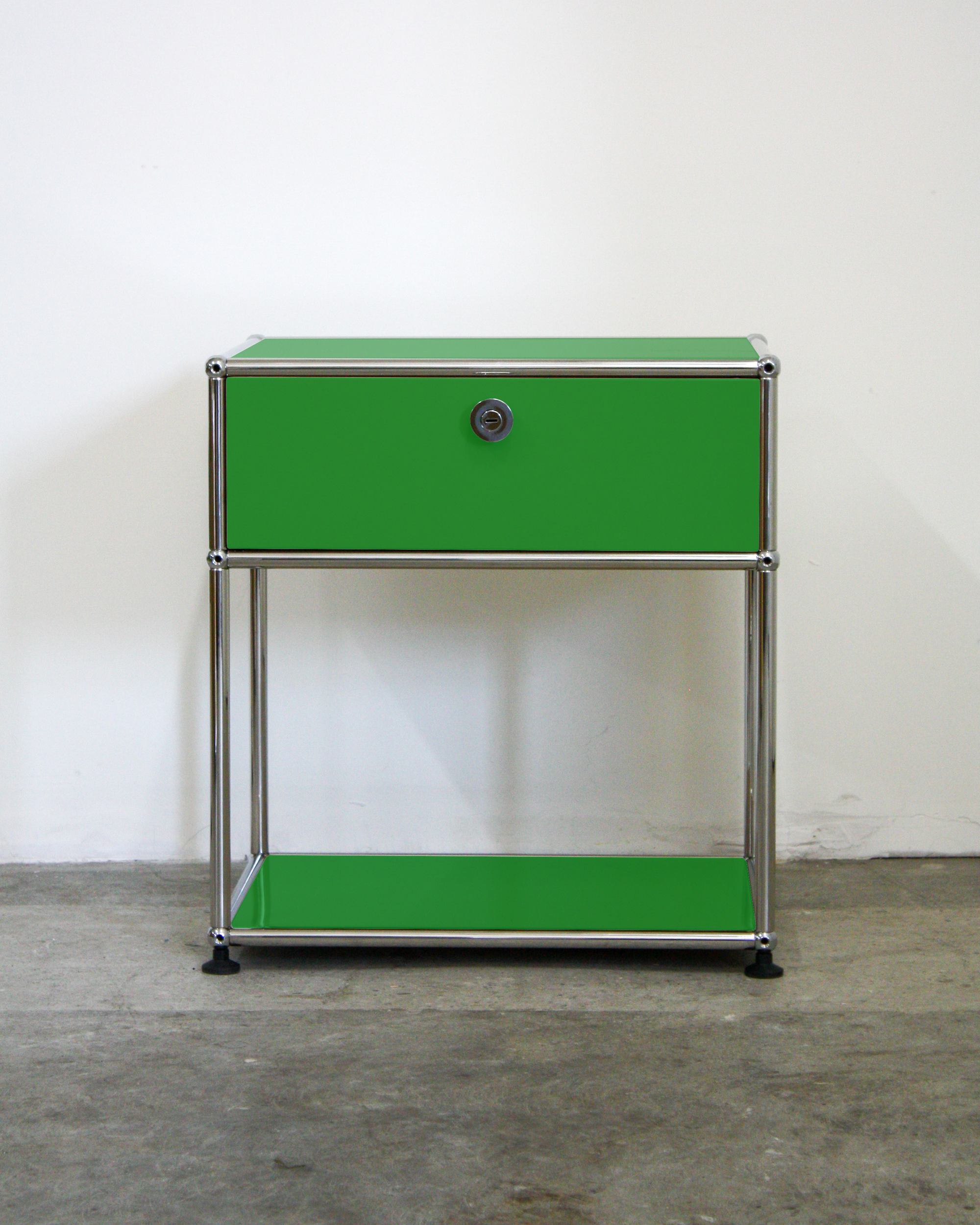 Nightstand with Drawer - Stainless Steel