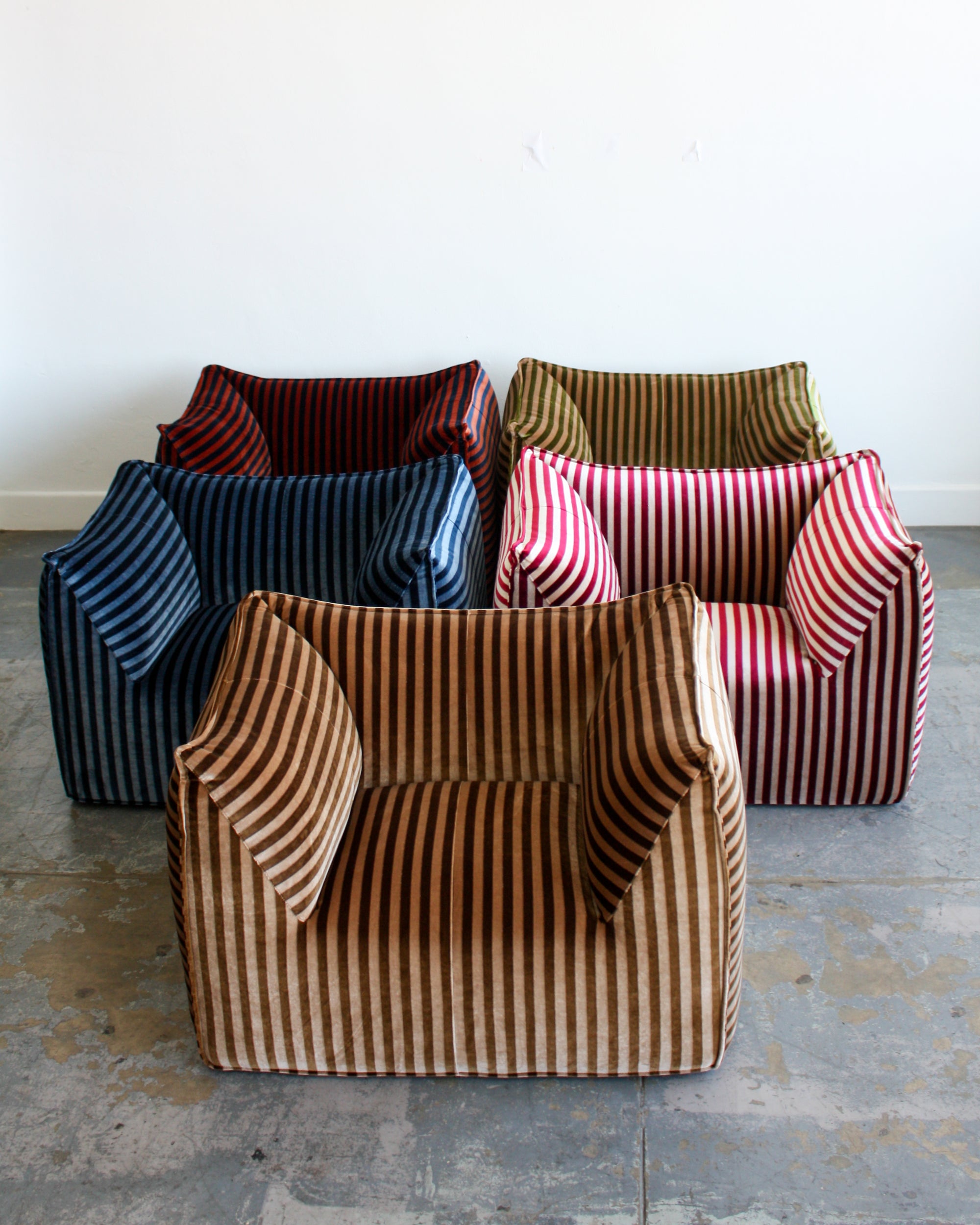 Striped Leandro Sofa - 1 Seater