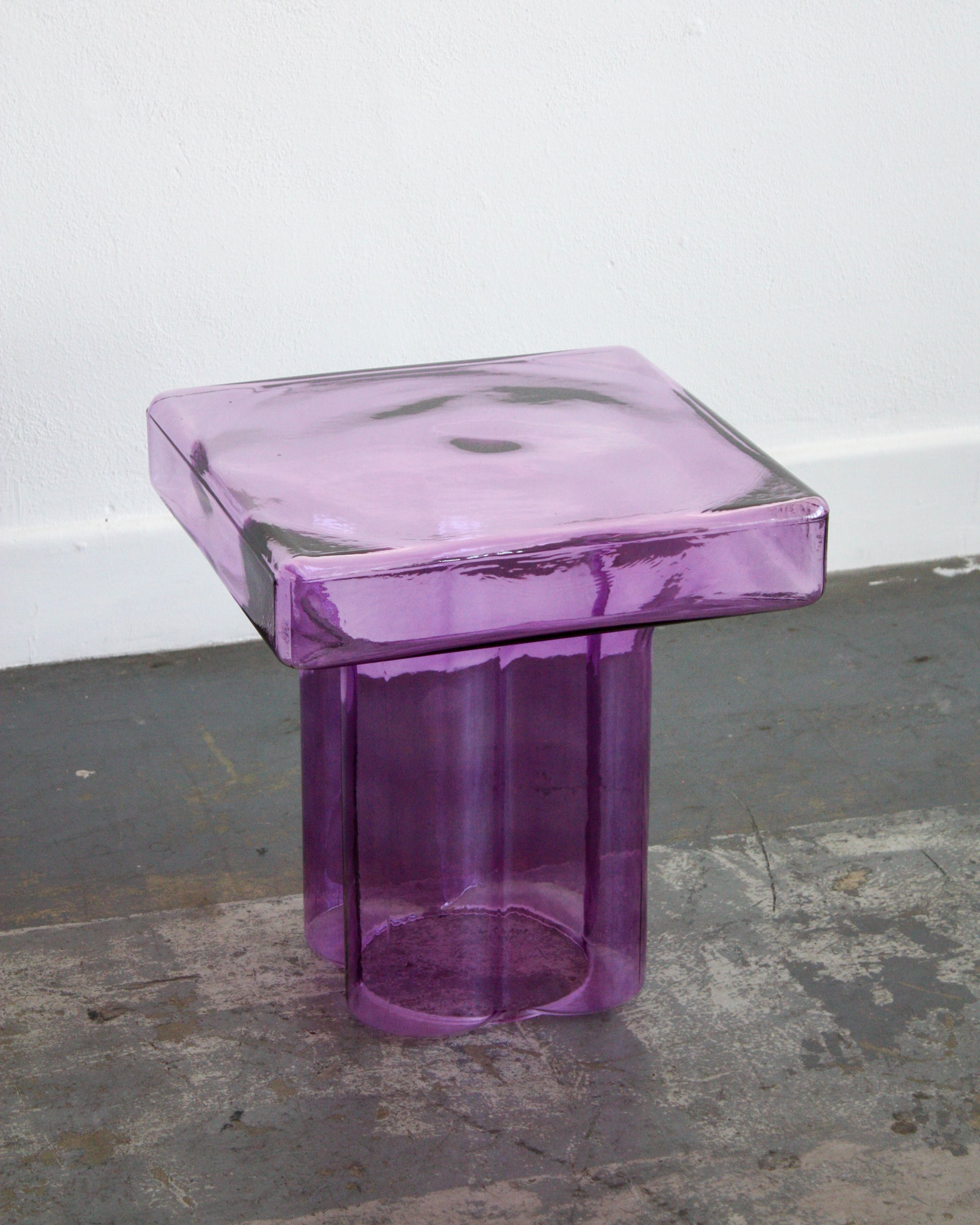 Square Glass End Table