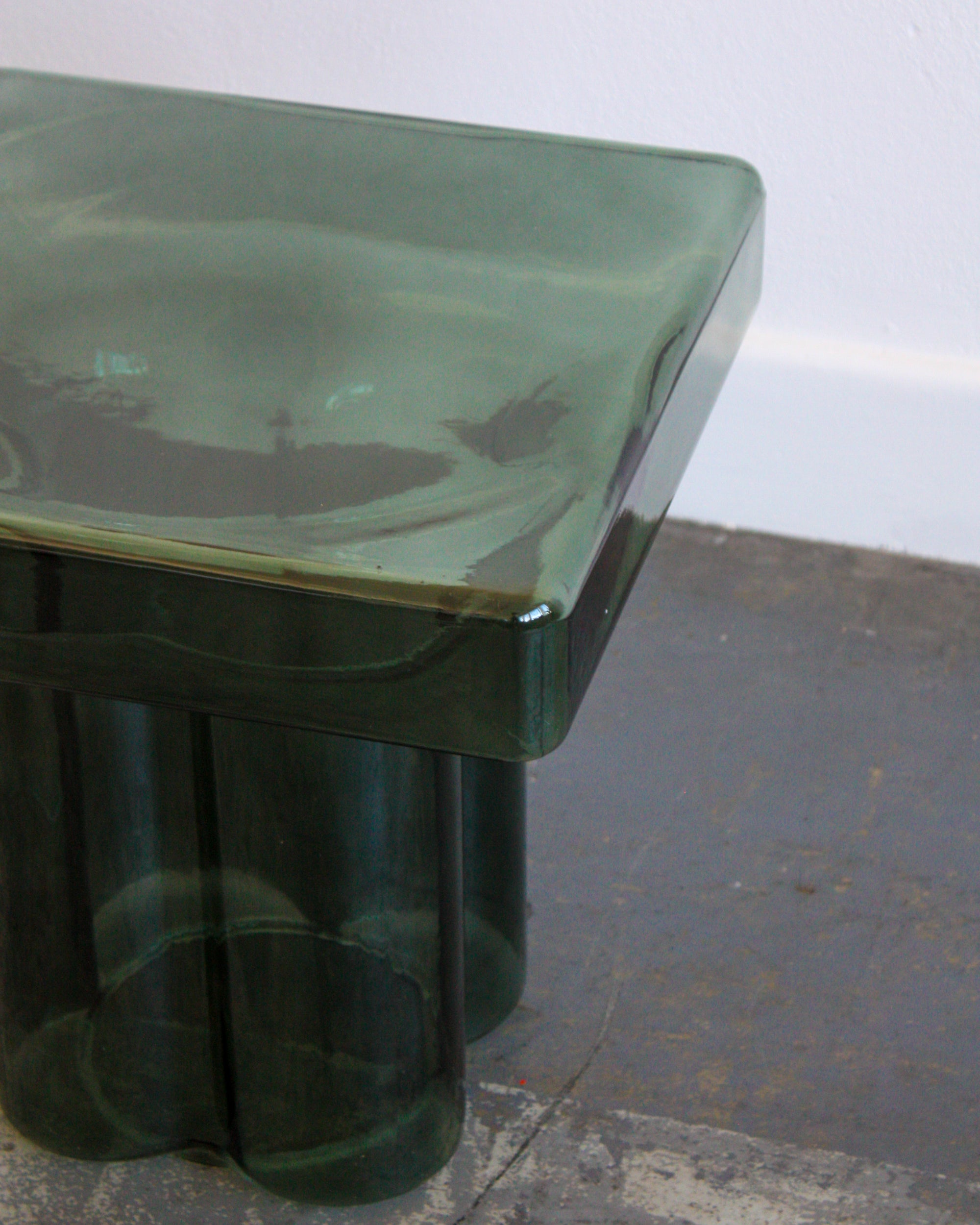 Square Glass End Table