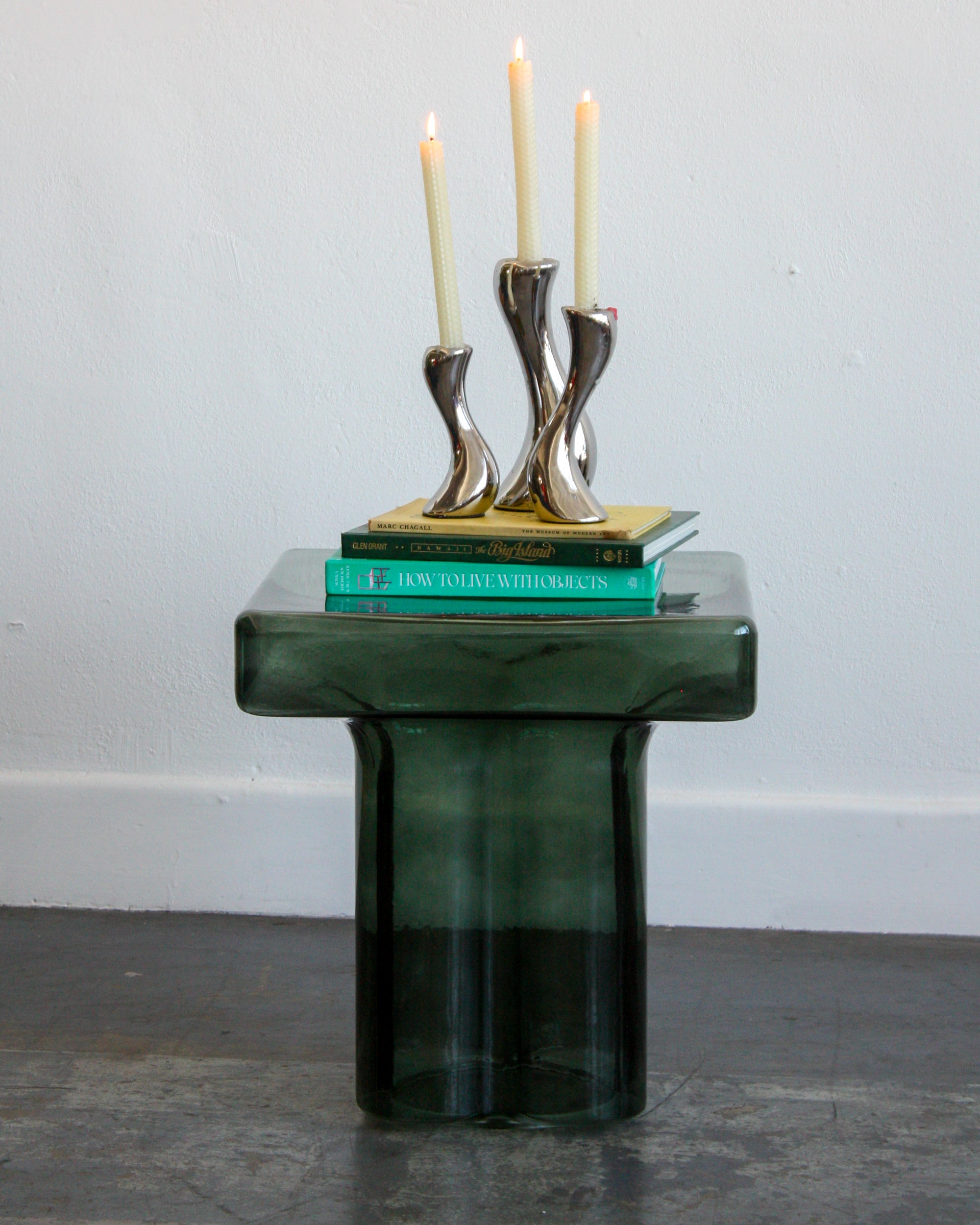 Square Glass End Table