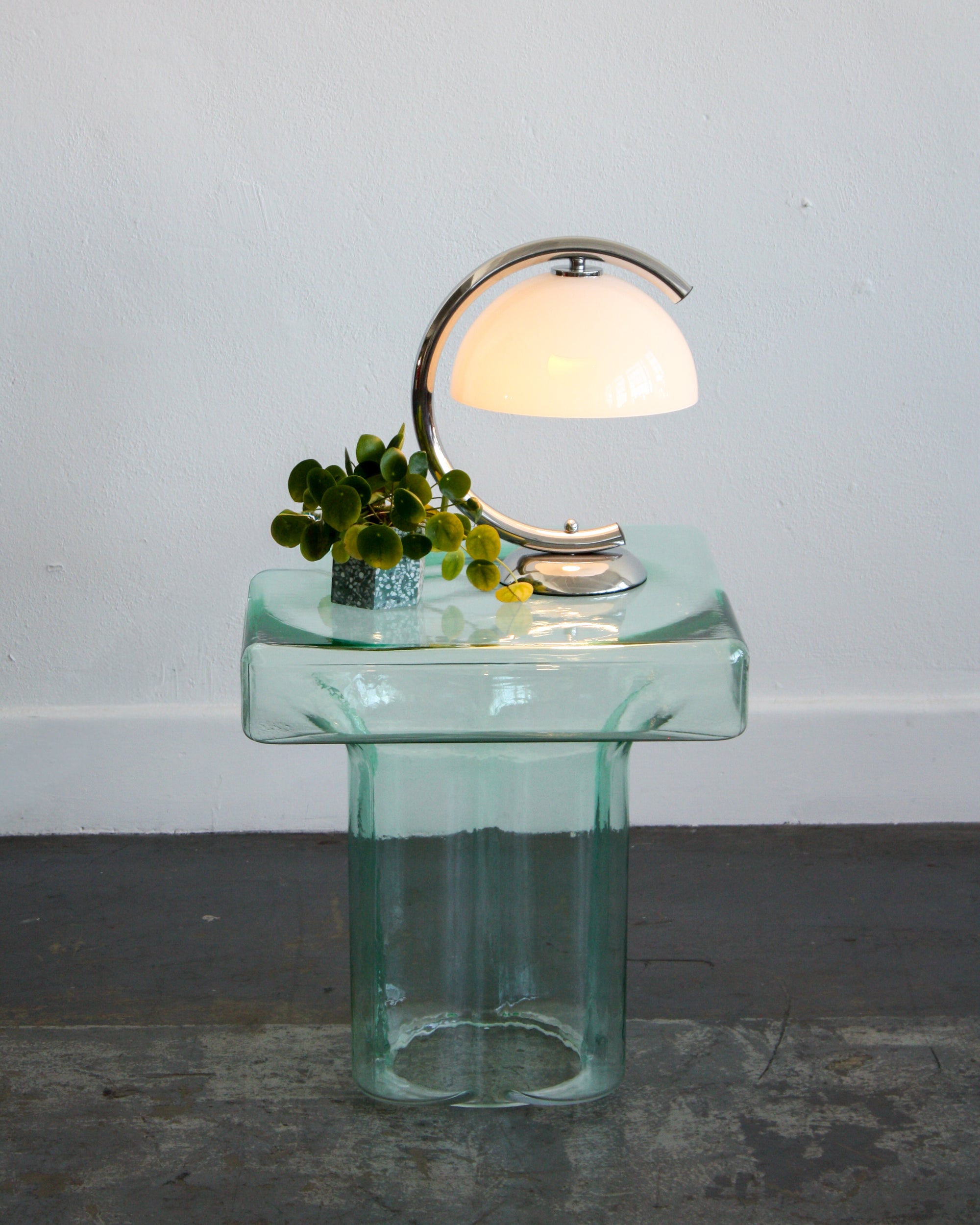 Square Glass End Table