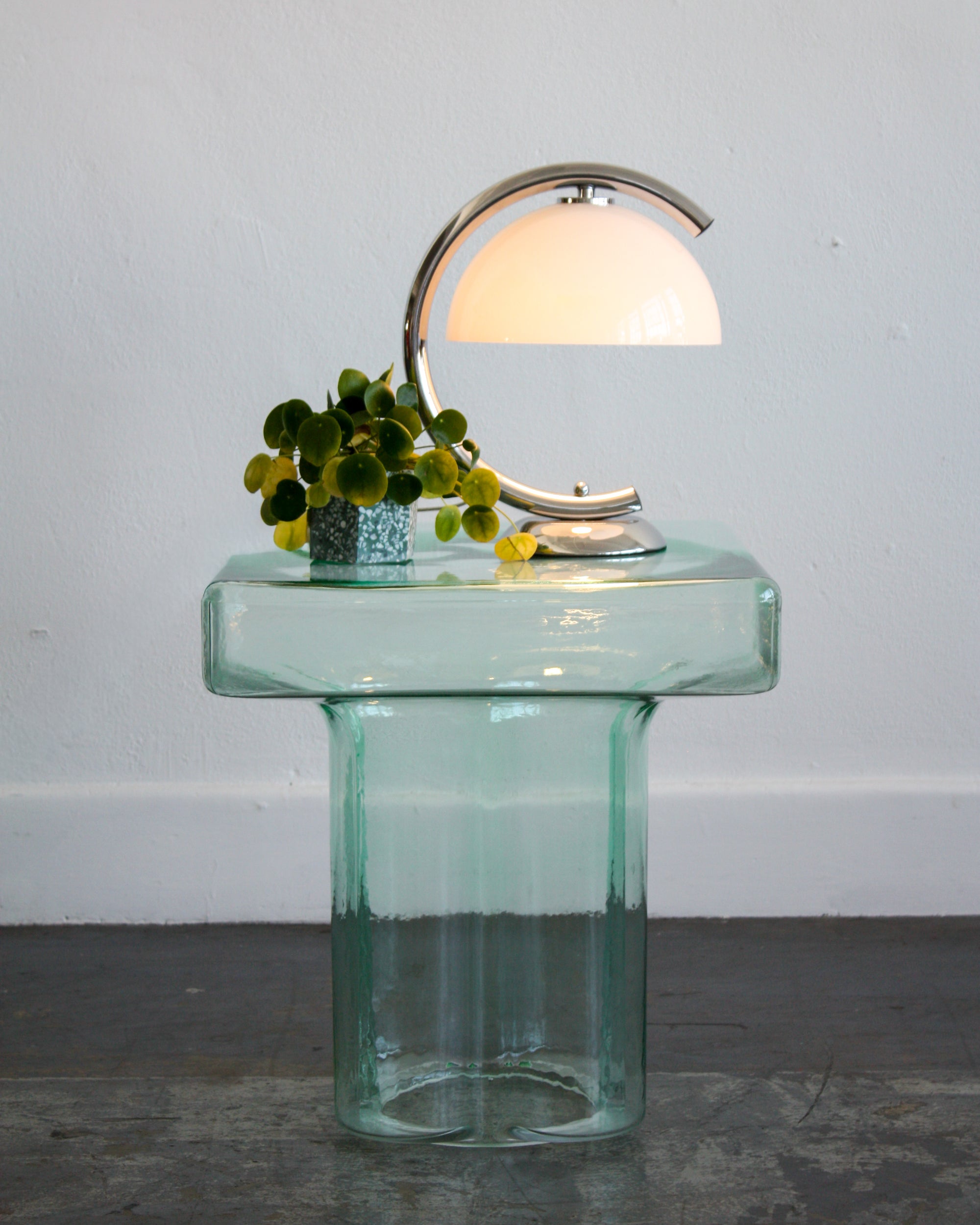 Square Glass End Table