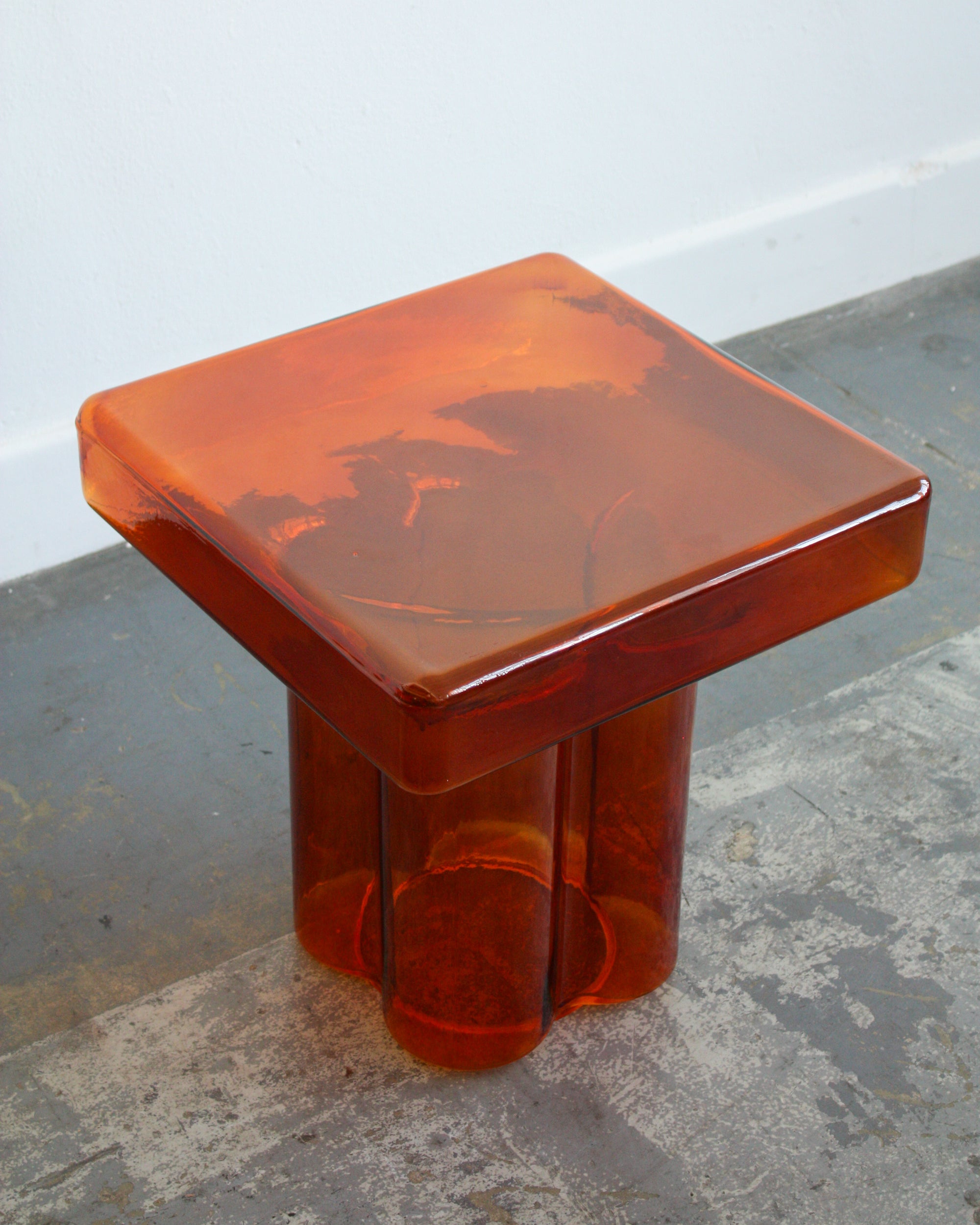 Square Glass End Table