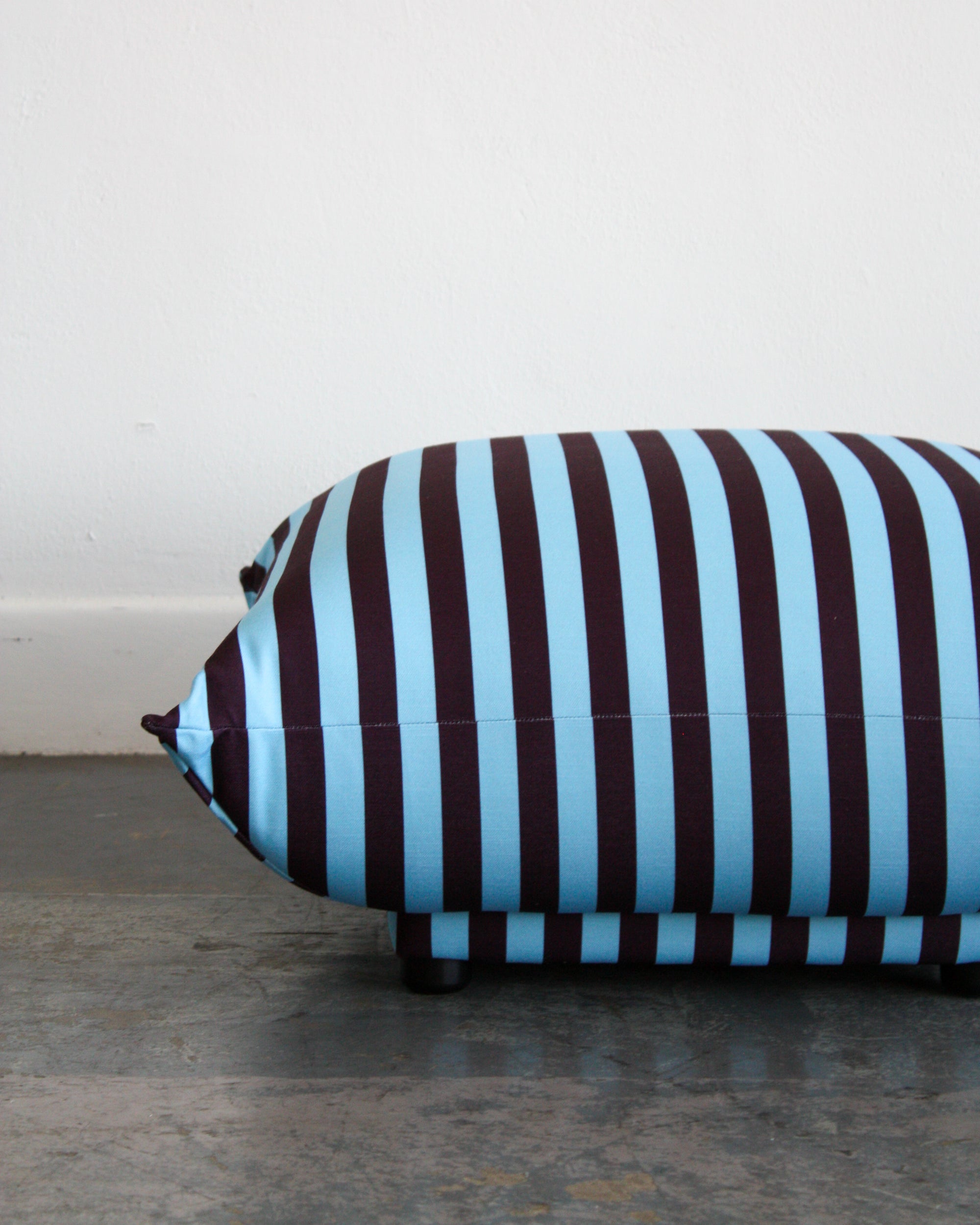 Striped Marshmallow Ottoman