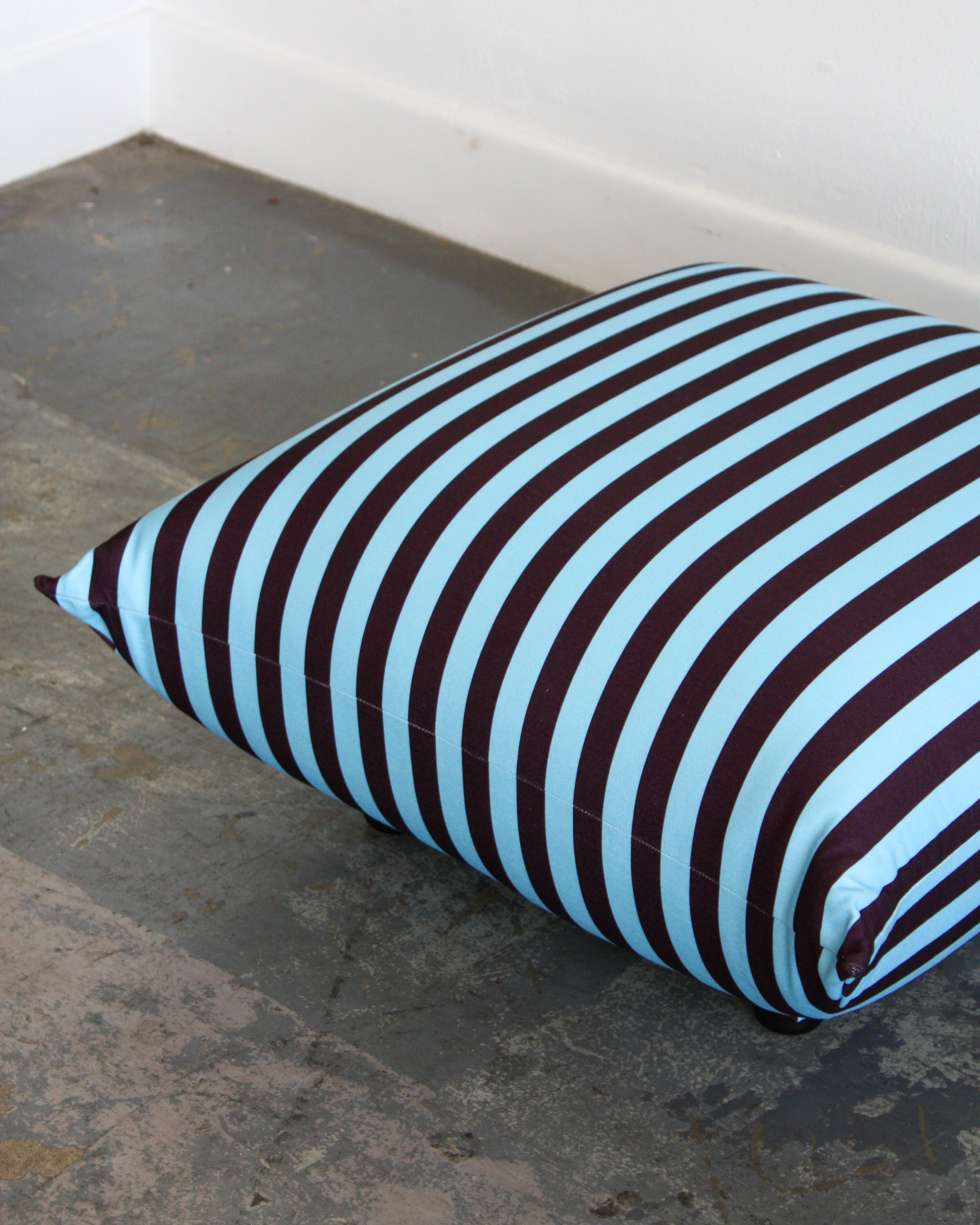 Striped Marshmallow Ottoman