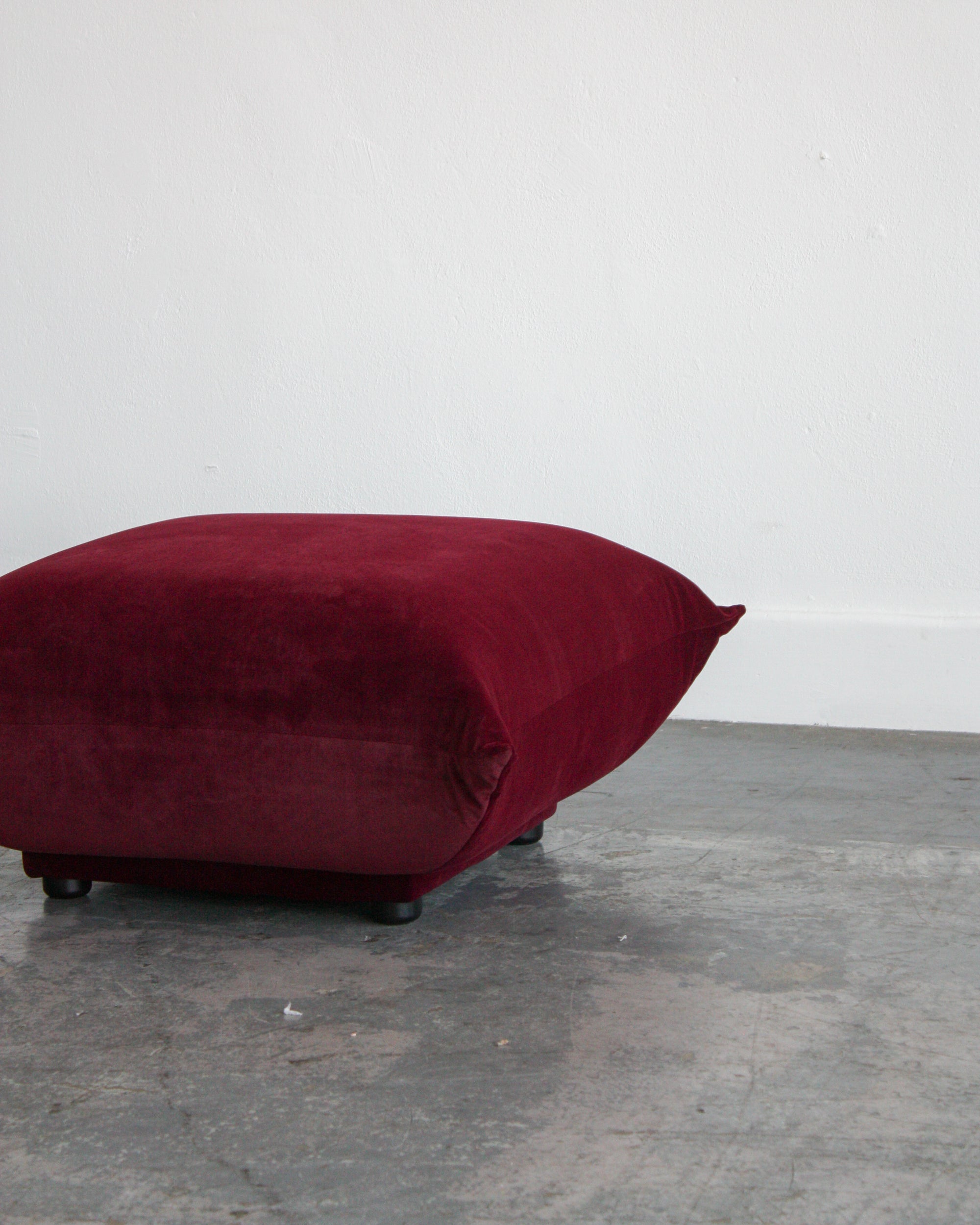 Velvet Marshmallow Ottoman