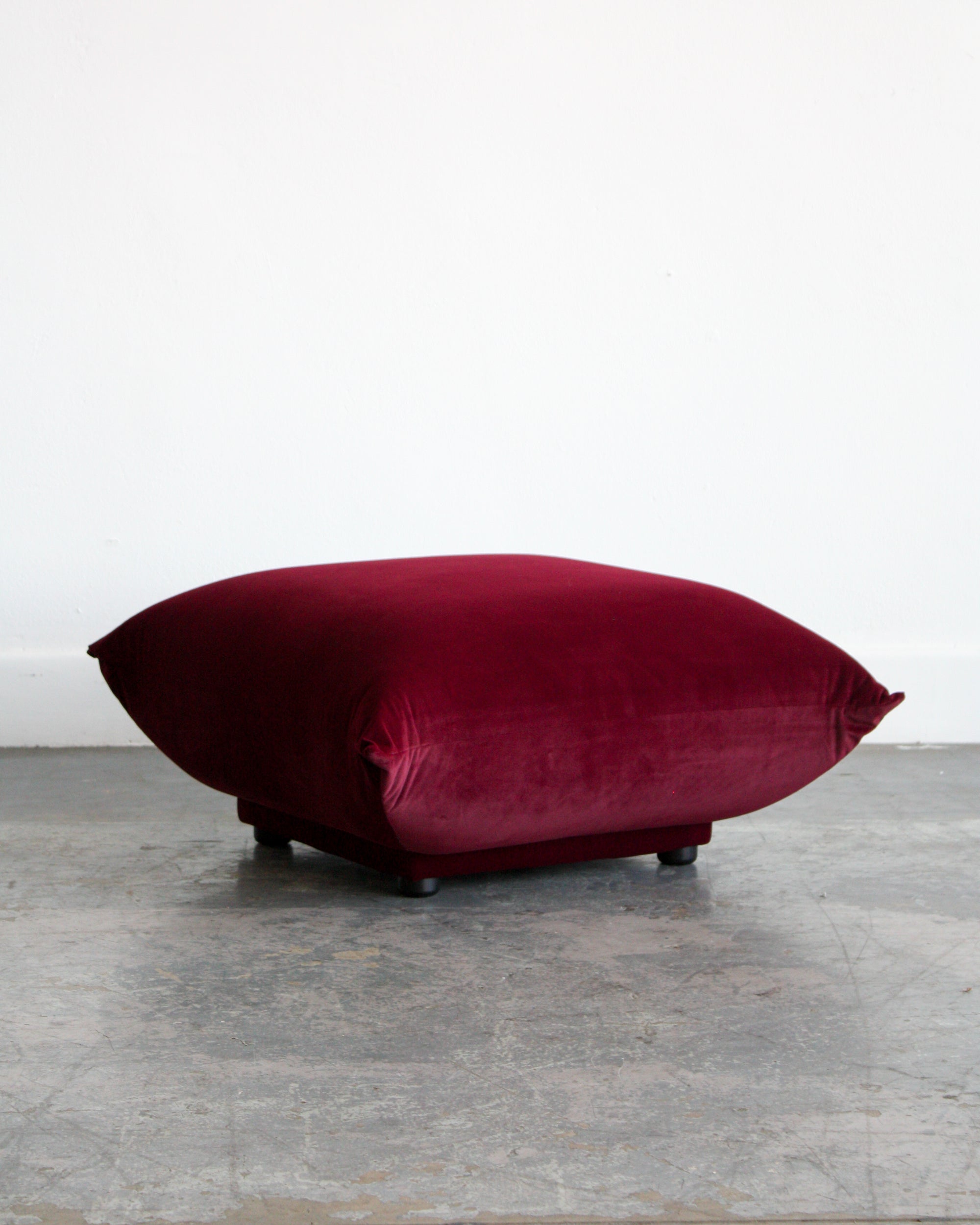 Velvet Marshmallow Ottoman