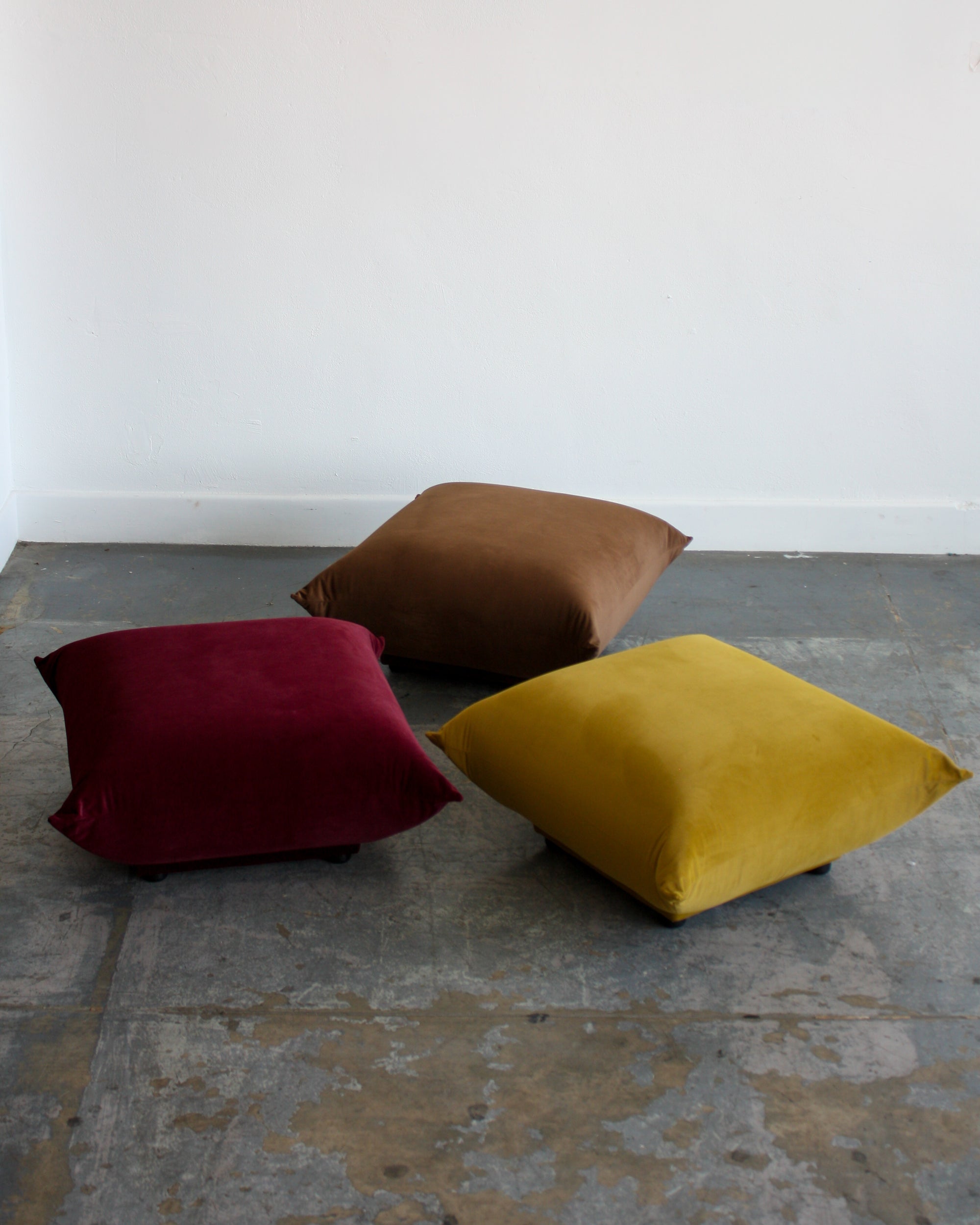 Velvet Marshmallow Ottoman