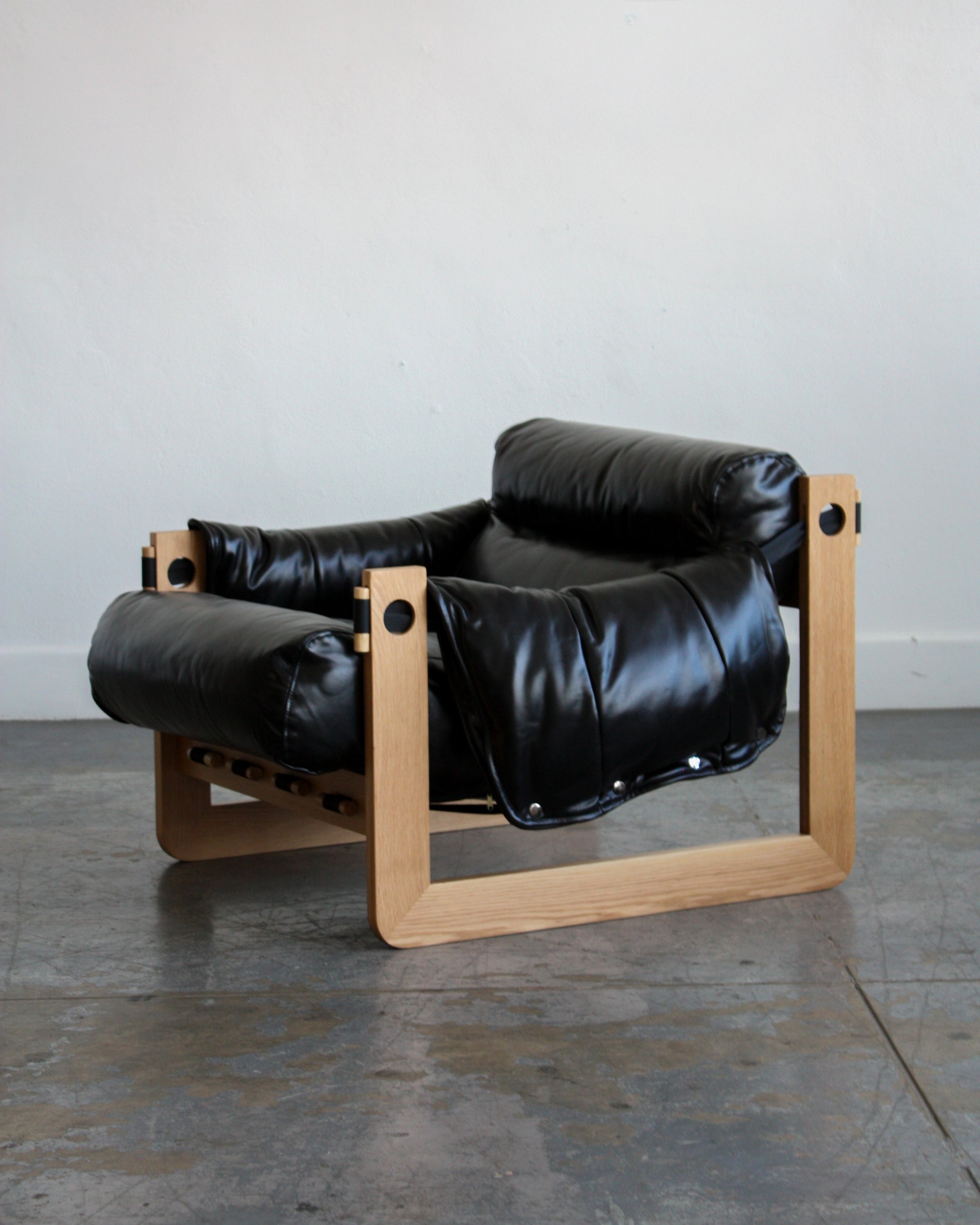 Leather Sling Lounge Chair