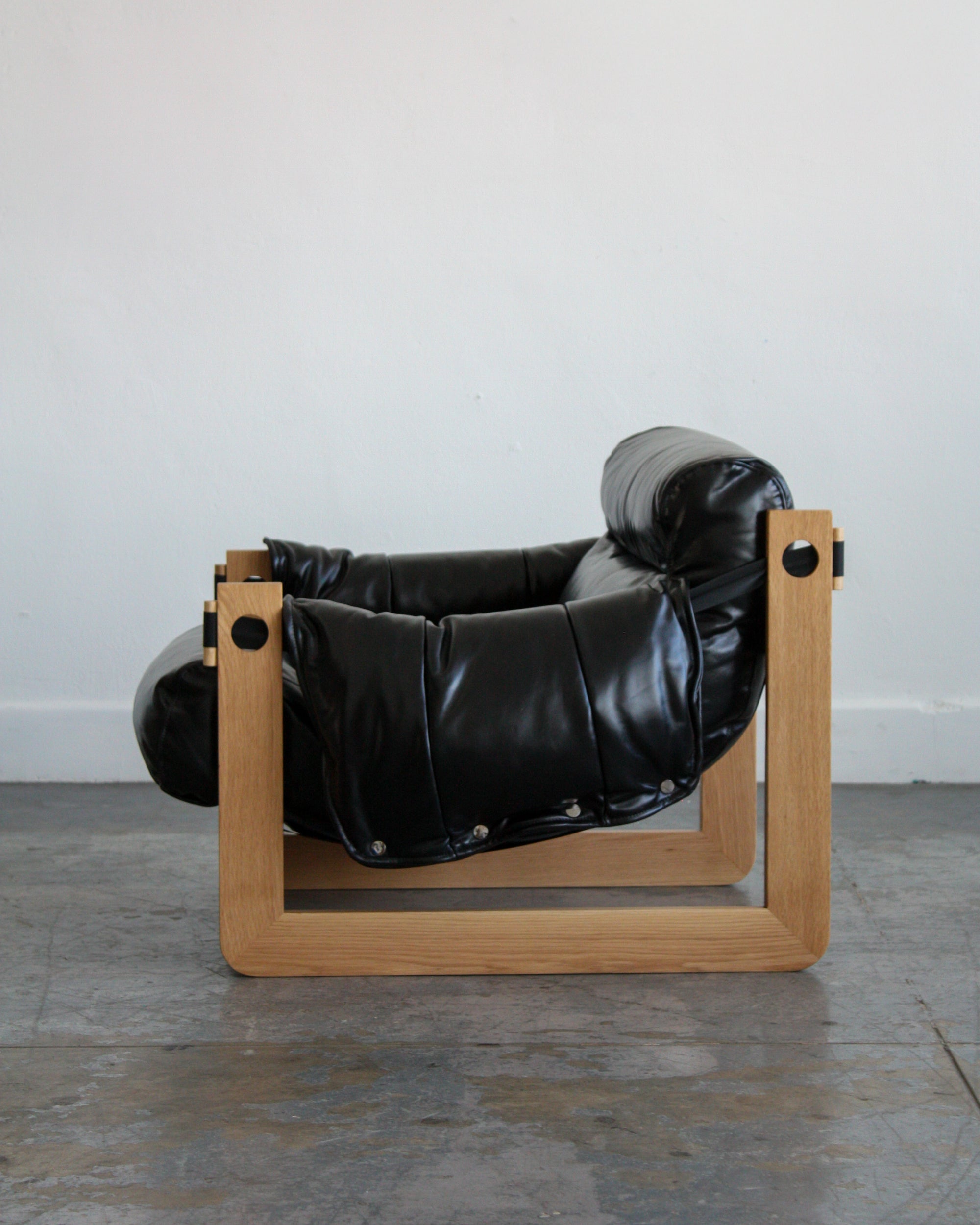 Leather Sling Lounge Chair