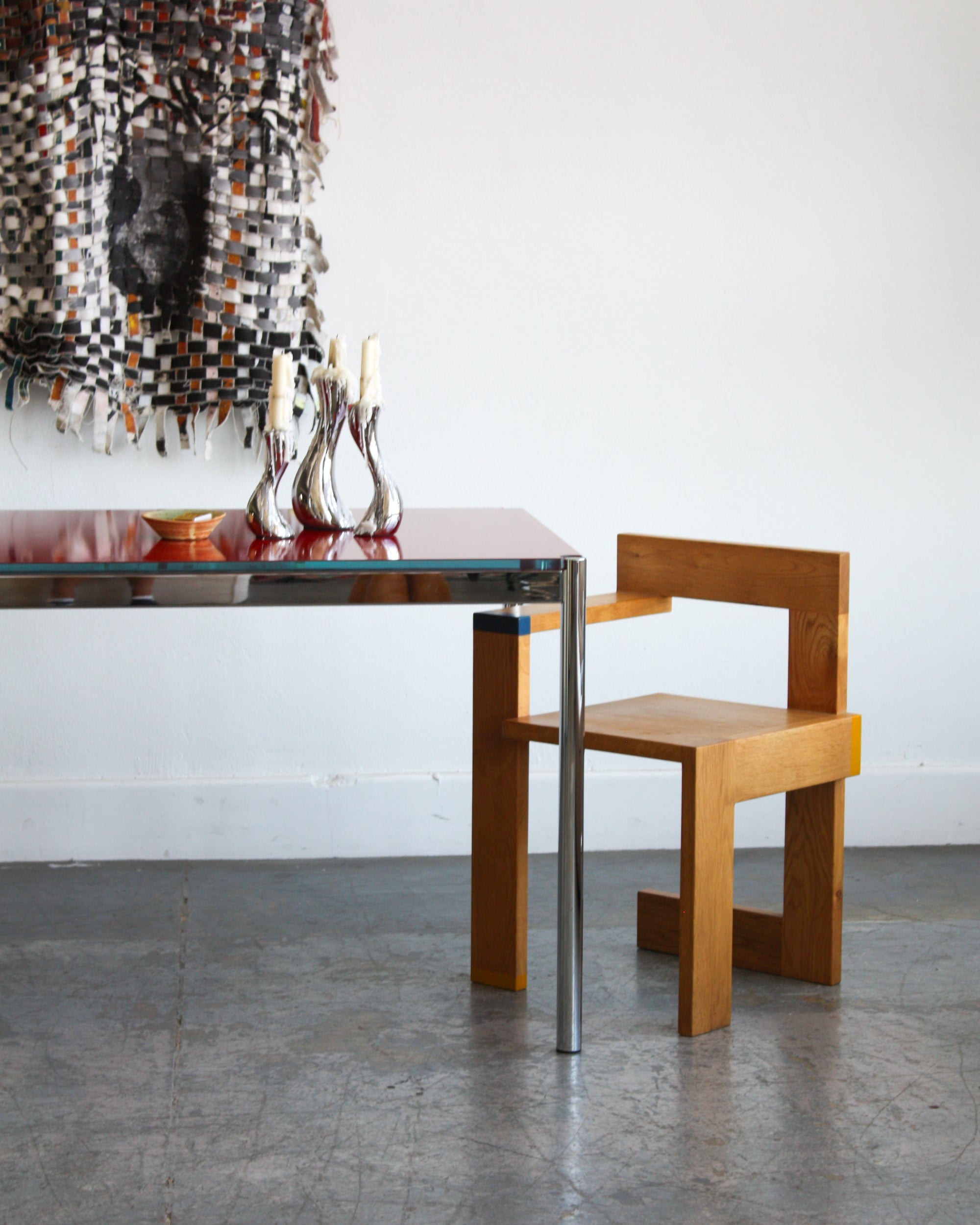 Steel/Glass Dining Table