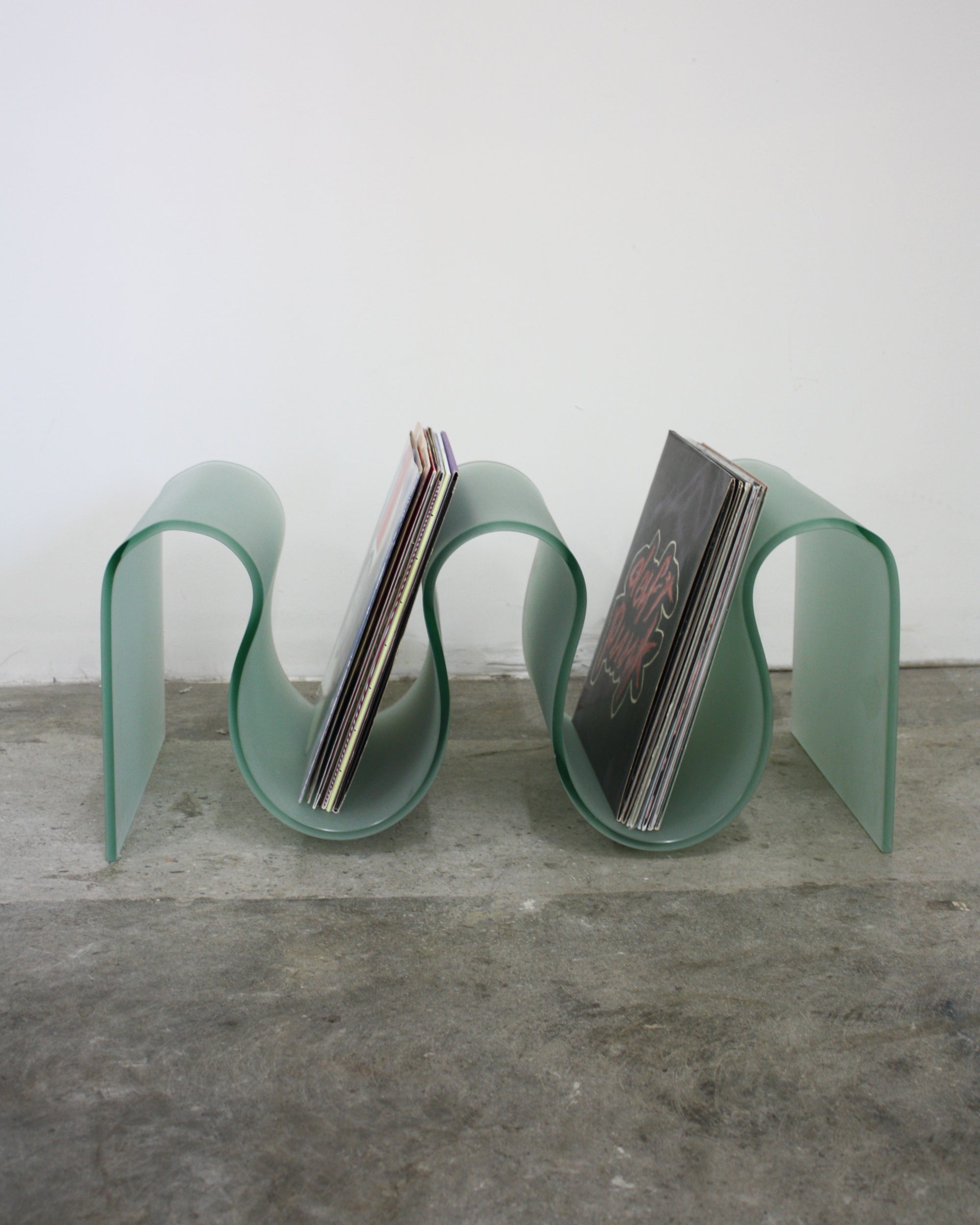 Wavy Frosted Glass Table