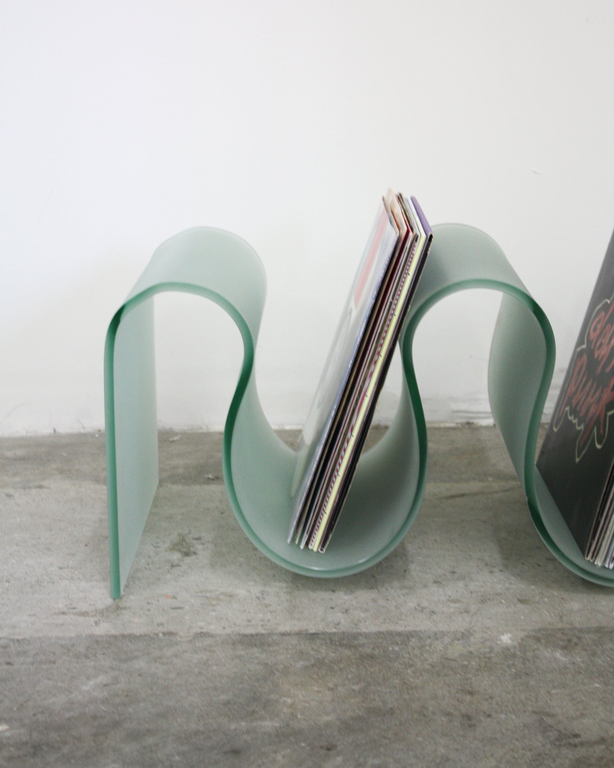 Wavy Frosted Glass Table