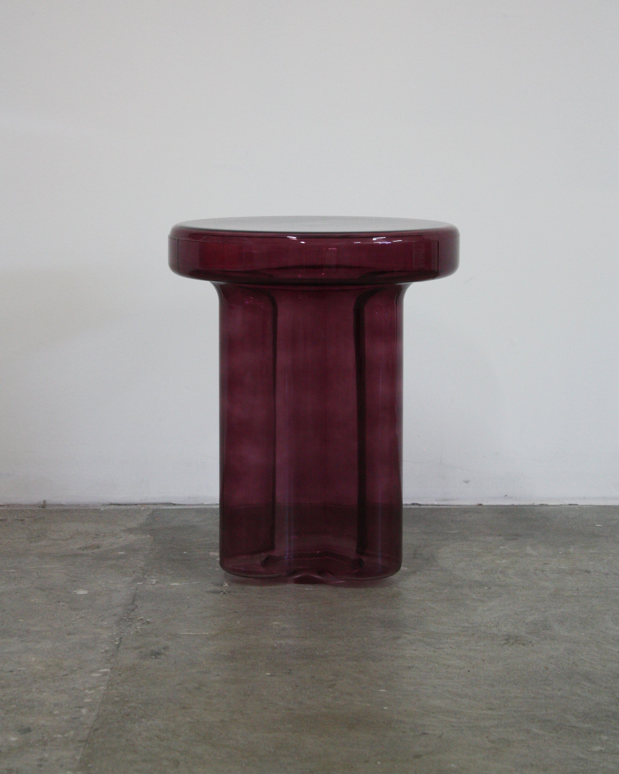 Skinny Glass End Table - Purple