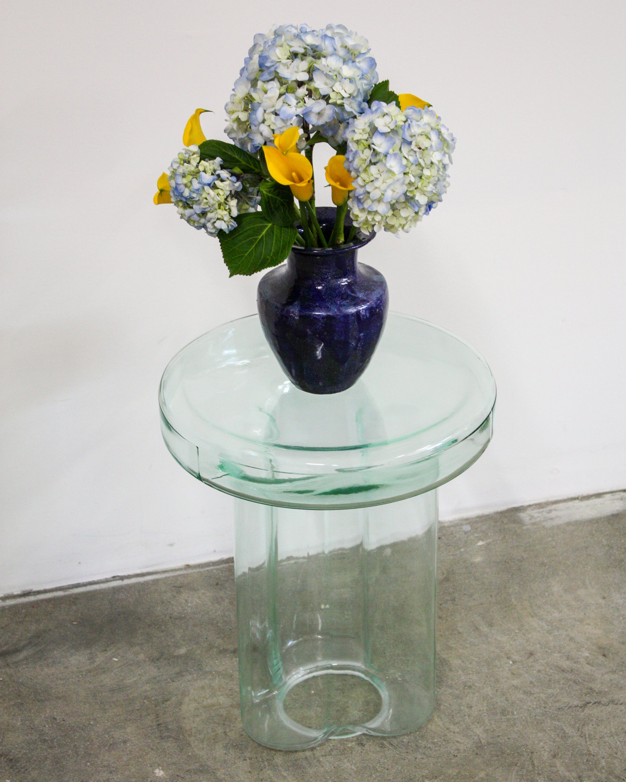 Skinny Glass End Table - Clear