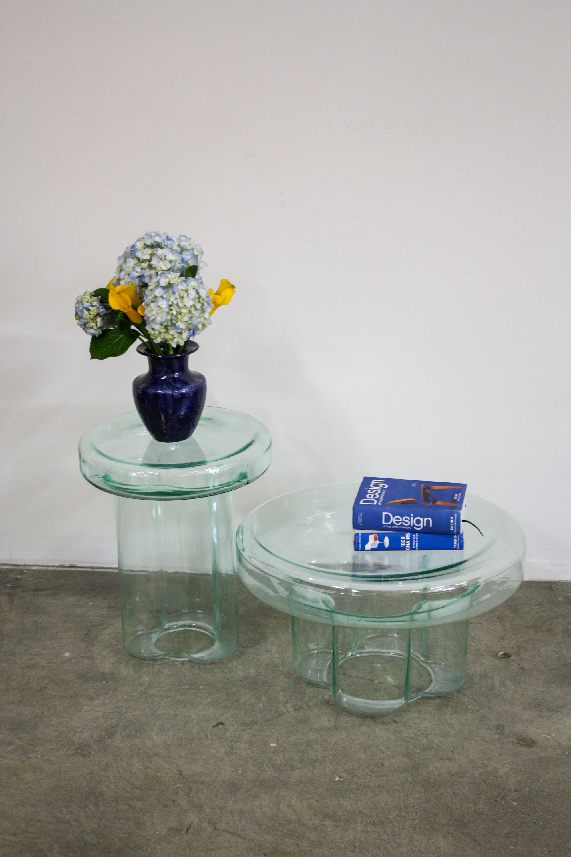 Skinny Glass End Table - Clear