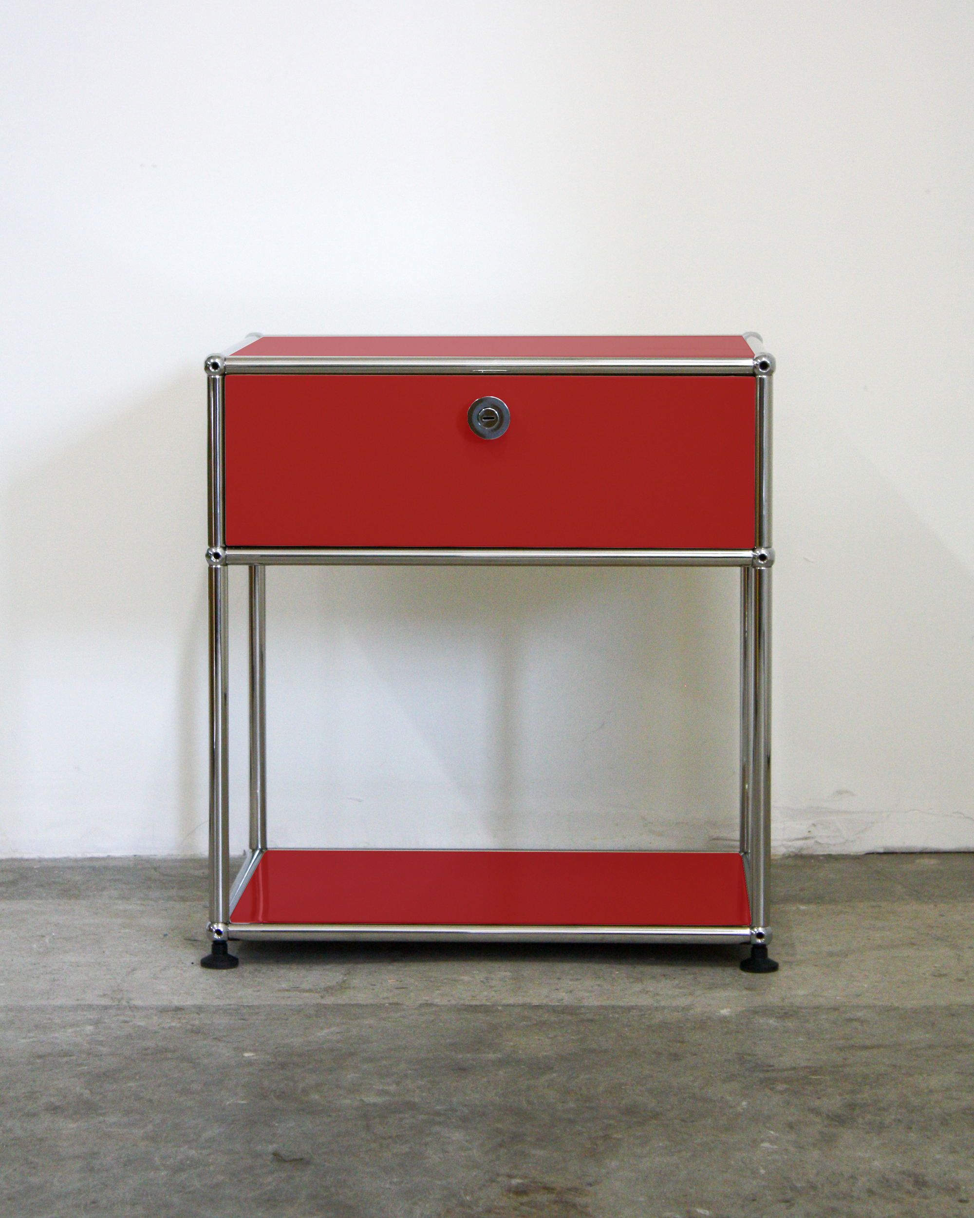 Nightstand with Drawer - Stainless Steel