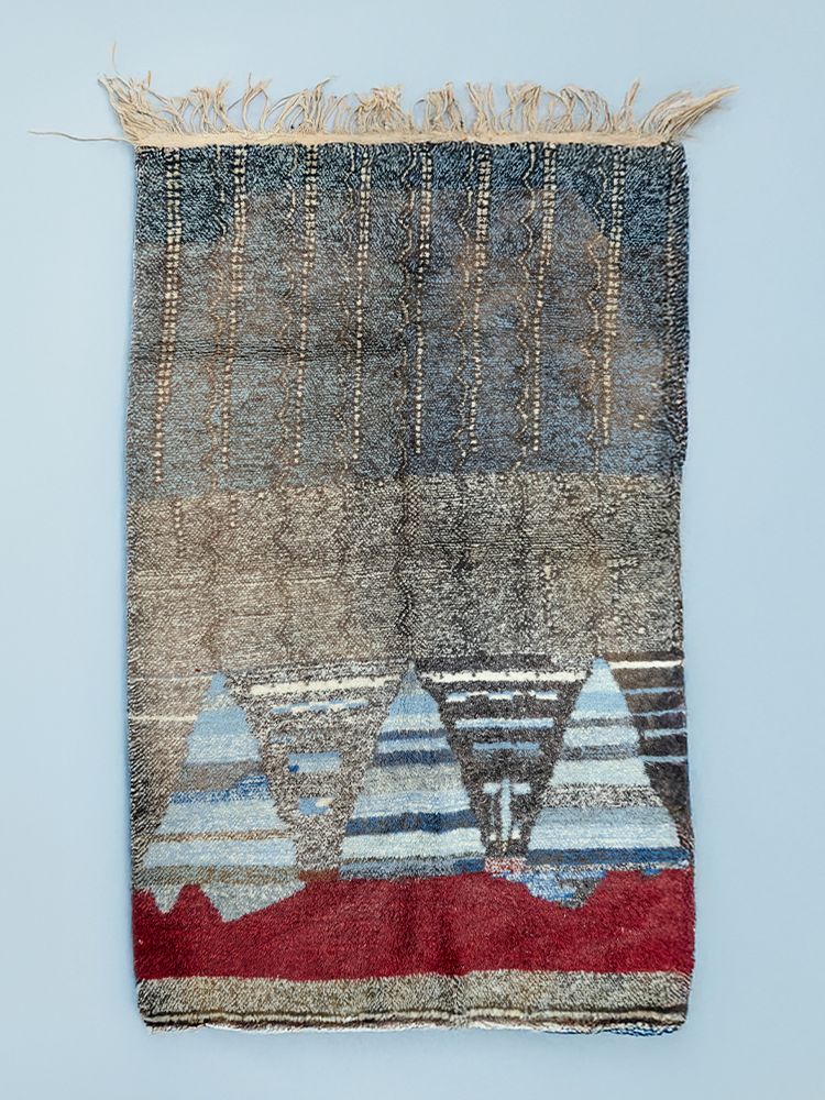 Vintage Atlas Mountain Peaks Rug
