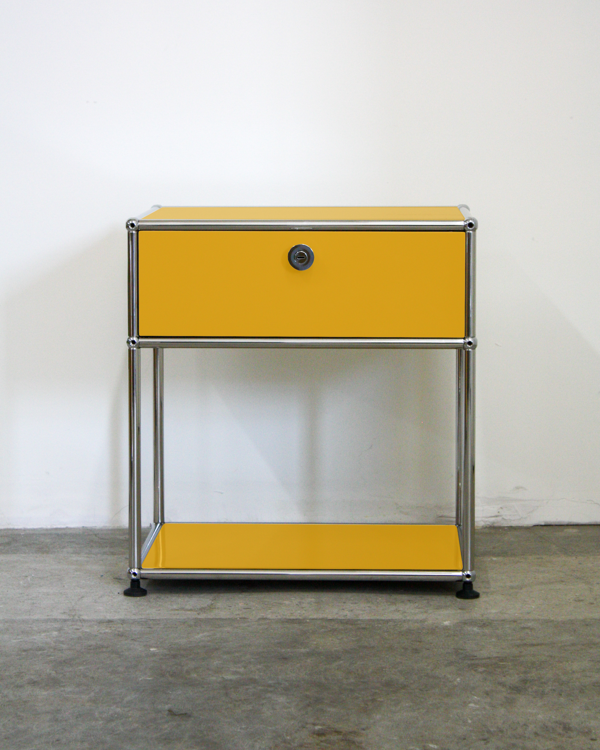 Nightstand with Drawer - Stainless Steel