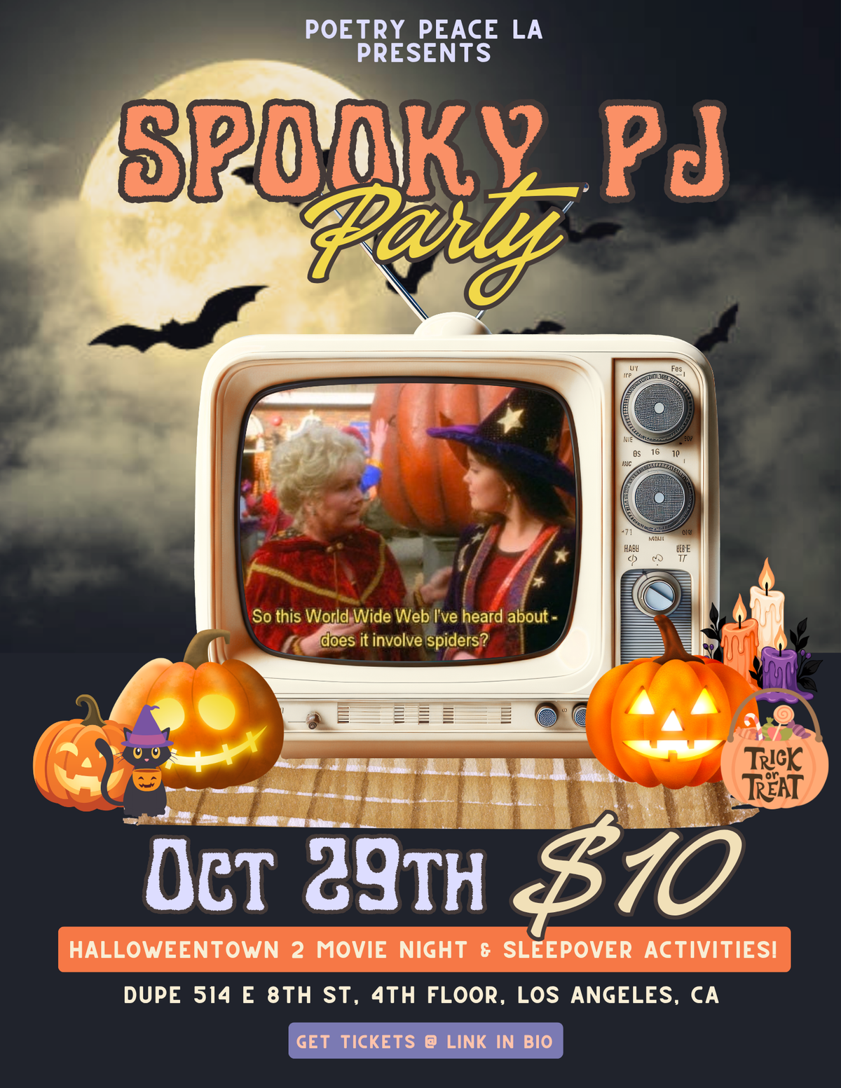 Spooky PJ Party with Poetry Peace